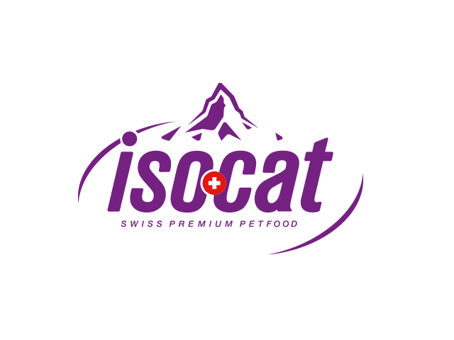 logo, isocat, lila, hundefutter, markenaufdruck