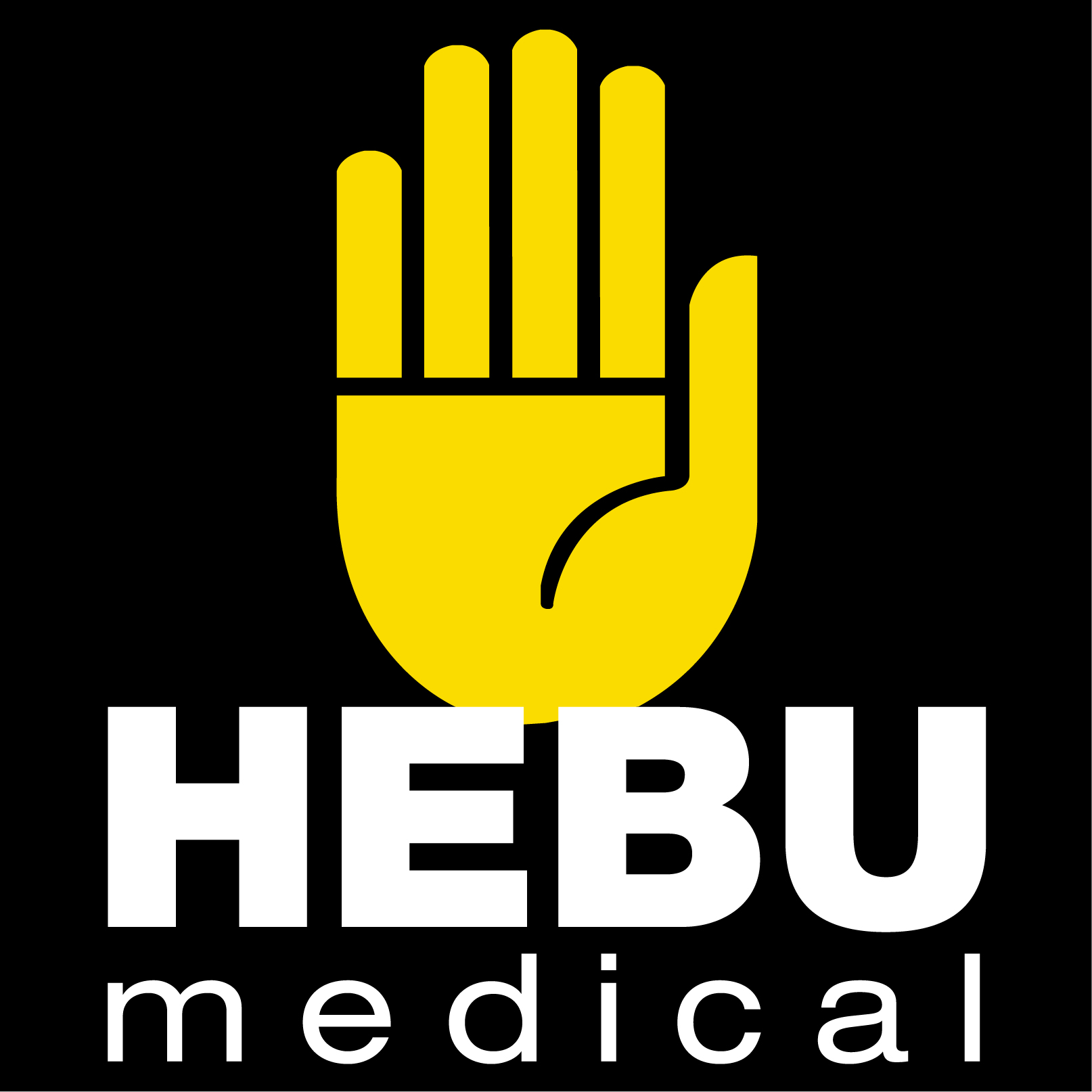 Hand, Warnung, Logo, schwarzer Hintergrund, gelbe Hand