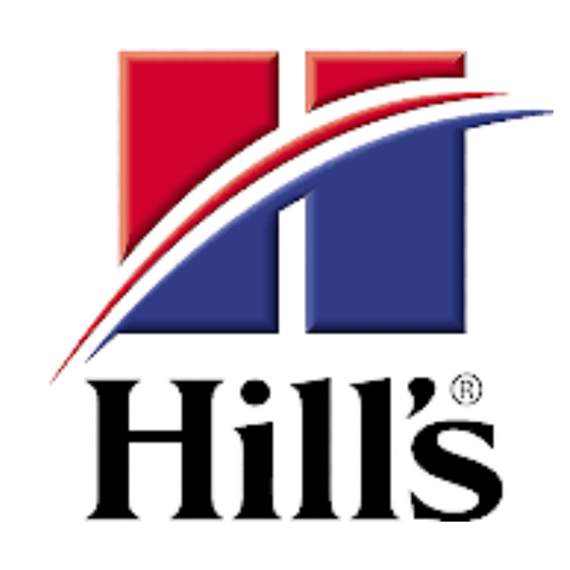 Hills Logo, emblem red blau, Grafiklogo, modernes Logo, Markenzeichen, logo, marke, technologie, farben, grafik