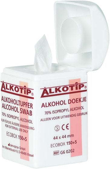 Alkotip Alkoholtupfer, in der Dispenserdose